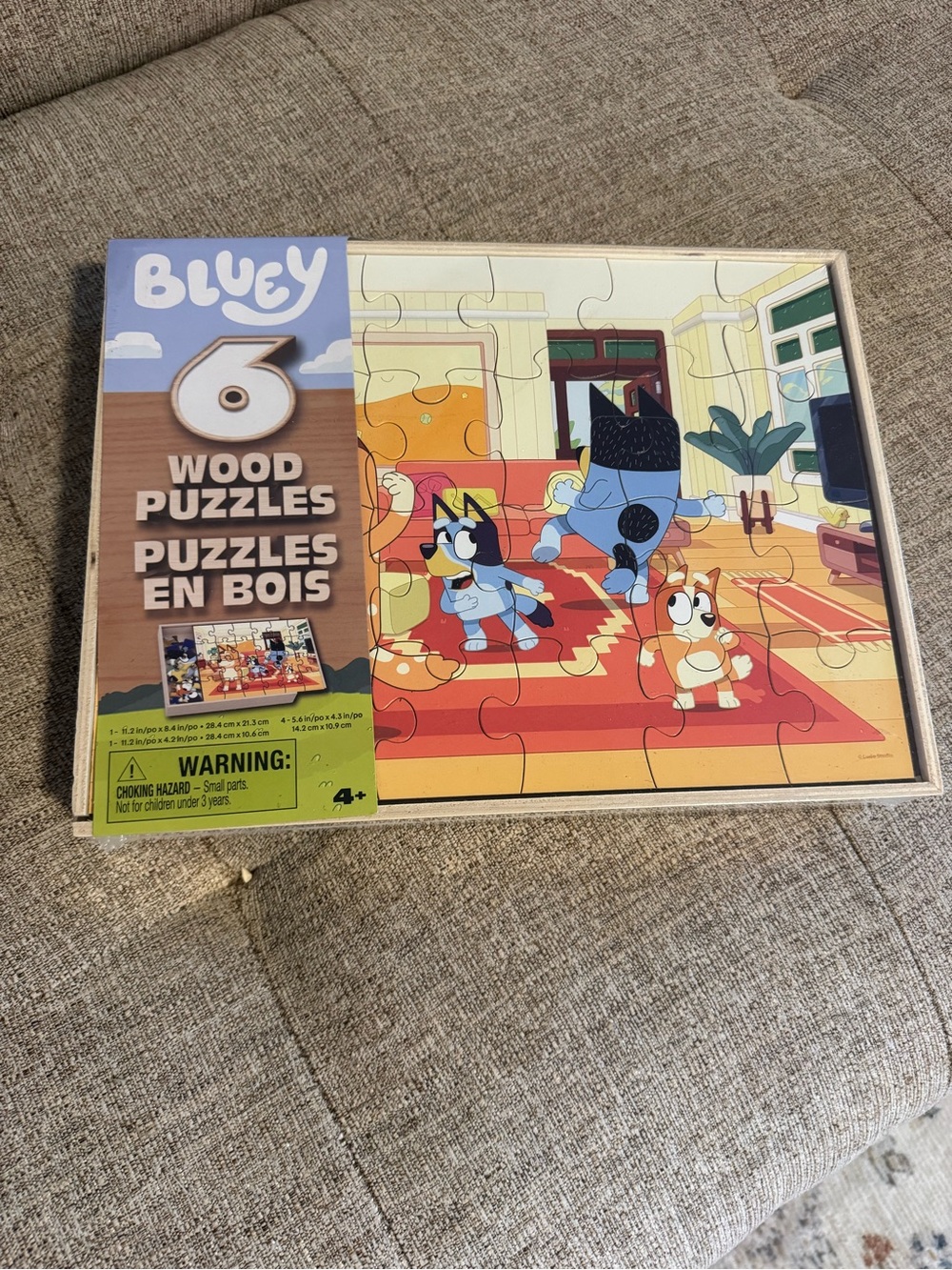 6-Pack Bluey Wood Puzzles Set